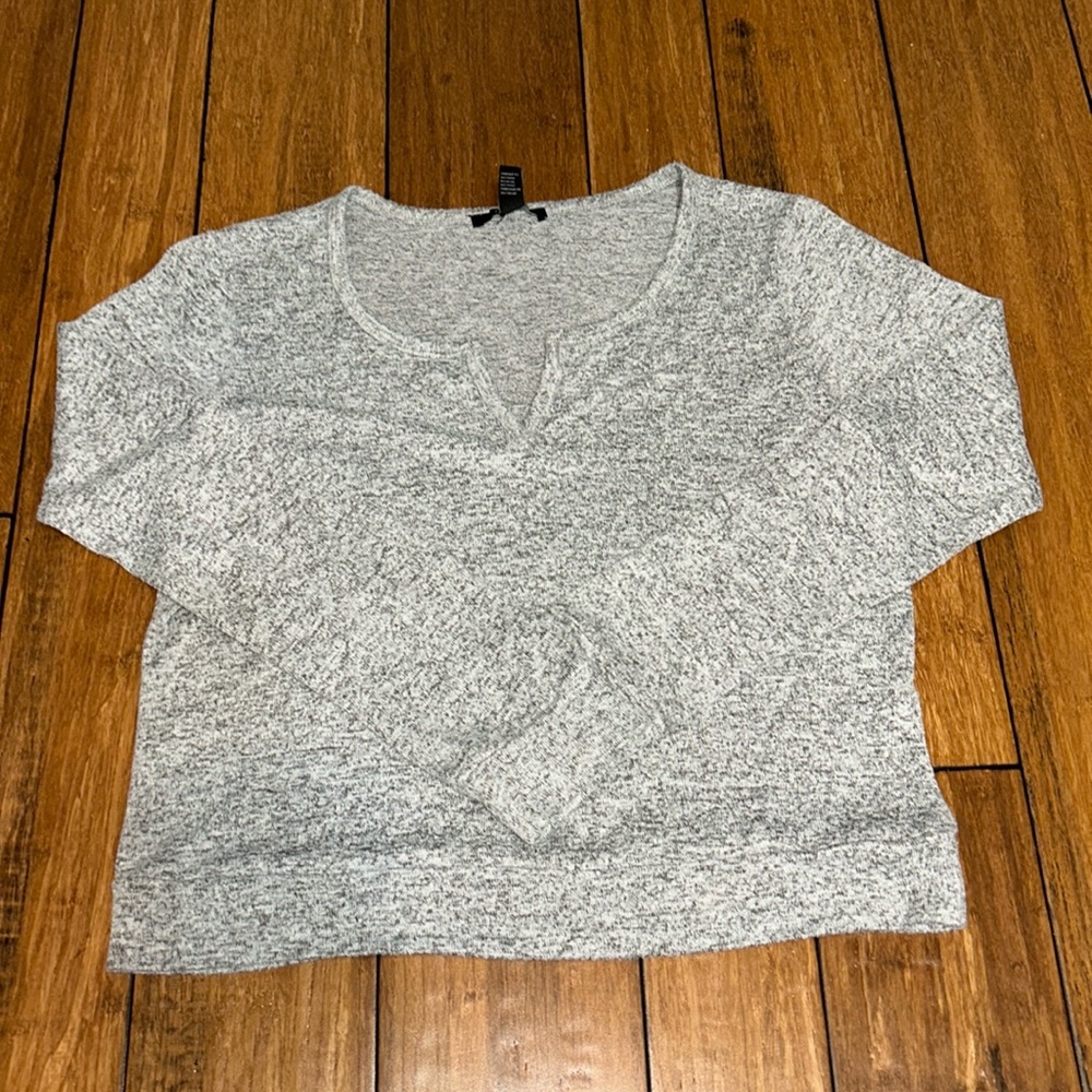 Grey and black long sleeve/sweater